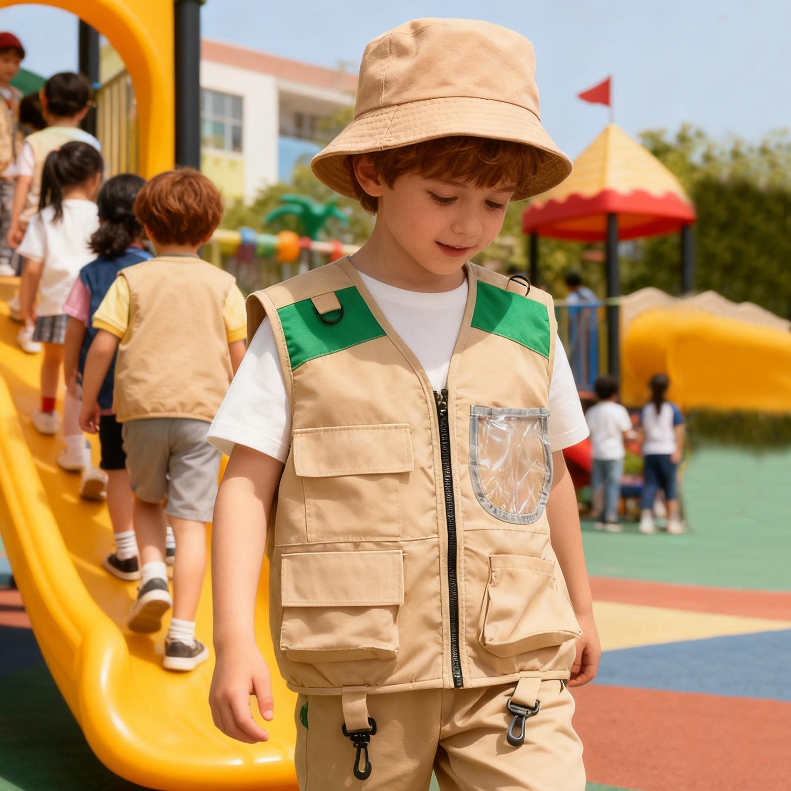 Kids Explorer hat and vest Cos - مراجعة Outdoor Adventure Outfit وسعره