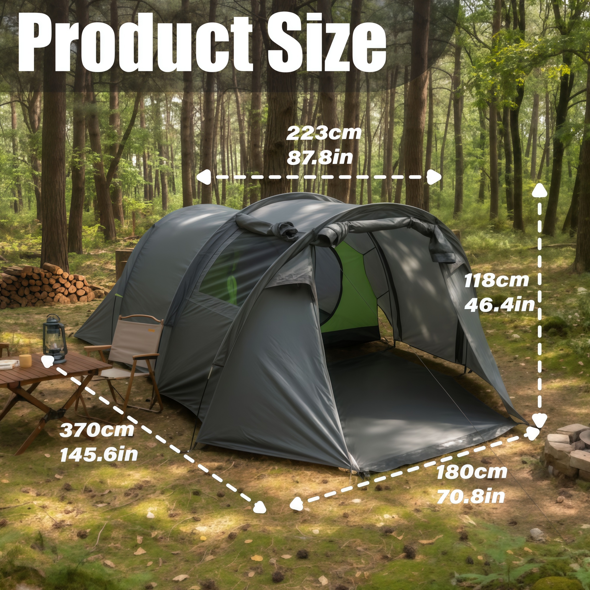 3-4 Person Spacious Portable T - مراجعة Outdoor Adventure Group وسعره