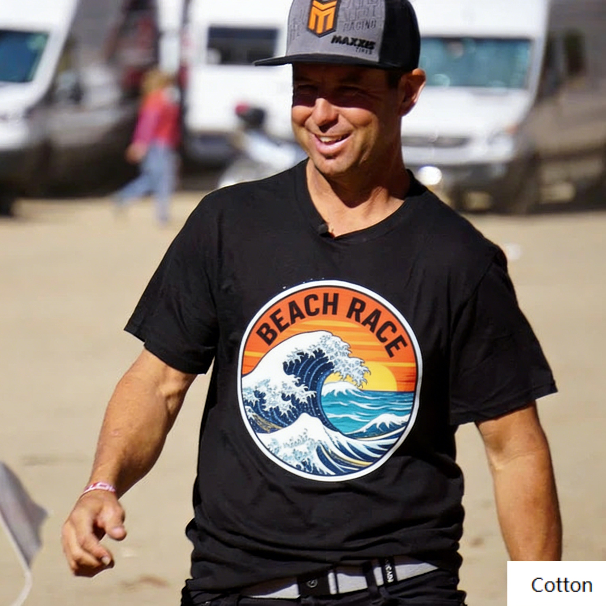 Beach Race Retro Wave Graphic  - مراجعة Outdoor Adventure Races وسعره