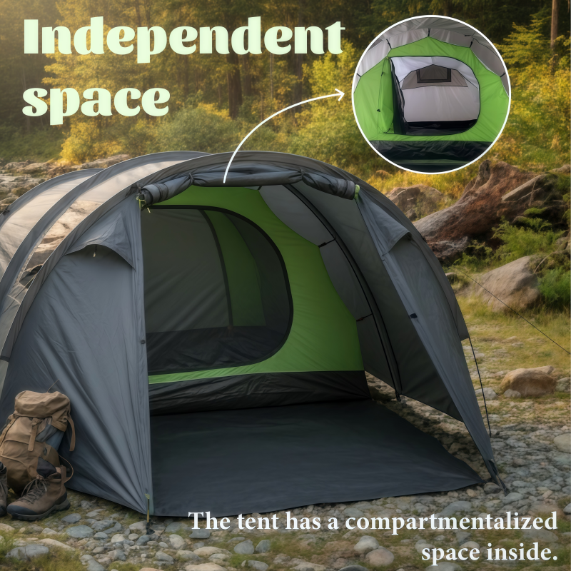 Spacious Portable Tunnel Tent  - مراجعة Outdoor Adventure Group وسعره