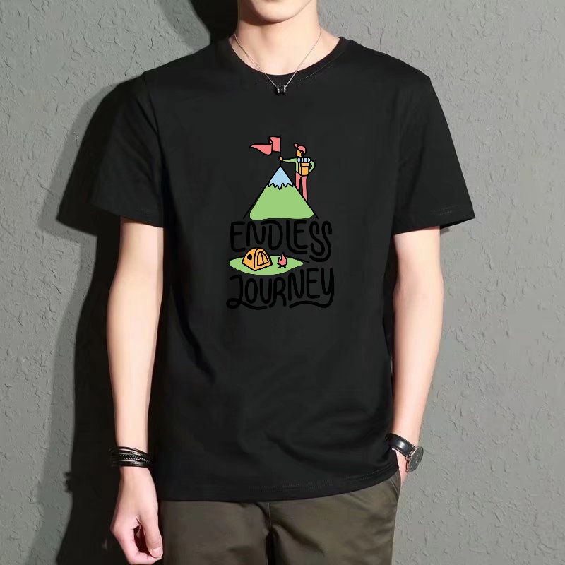 Men's Black Round-Neck Short-S - مراجعة Outdoor Adventure Outfit وسعره